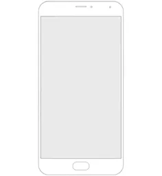 Корпусное стекло дисплея Meizu MX5 Pro White - фото Корпусное стекло дисплея Meizu MX5 Pro White