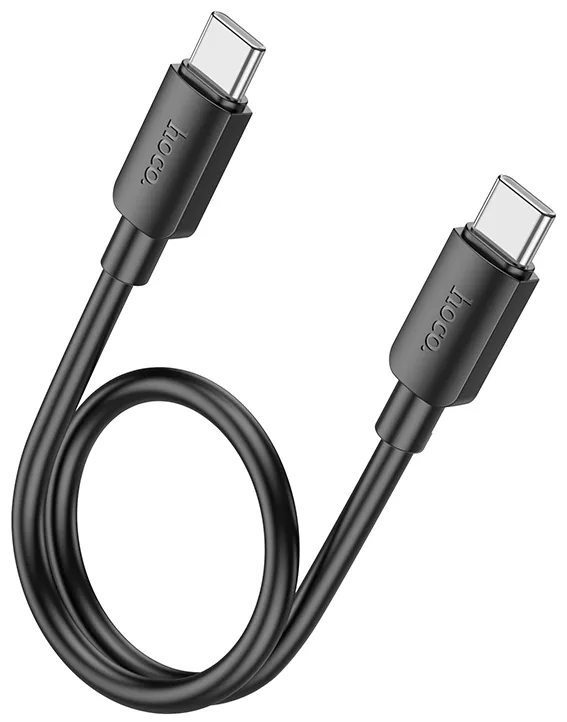 Кабель Hoco X96 Hyper USB Type-C - Type-C 60w 3a 0.25м PD cable Black - фото 2
