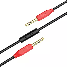 Аудио кабель, с микрофоном Hoco UPA12 AUX mini Jack 3.5mm M/M Cable 1 м black - миниатюра 2