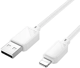 Кабель Hoco X113 USB-A - Lightning 12w 2.4a 1м cable White - мініатюра 2