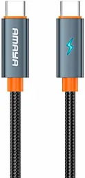 Кабель Amaya CC58 USB Type-C - Type-C 60w 3a 1м PD cable Gray