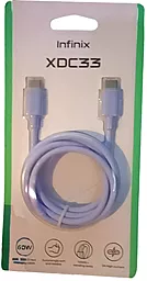 Кабель USB PD Infinix XDC33 60W 3A USB Type-C - Type-C Cable Blue - миниатюра 4