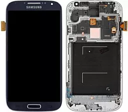 Дисплей Samsung Galaxy S4 с тачскрином и рамкой, (TFT) Blue