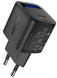Сетевое зарядное устройство AceFast A115 30w GaN PD USB-C fast charger black - фото Сетевое зарядное устройство AceFast A115 30w GaN PD USB-C fast charger black