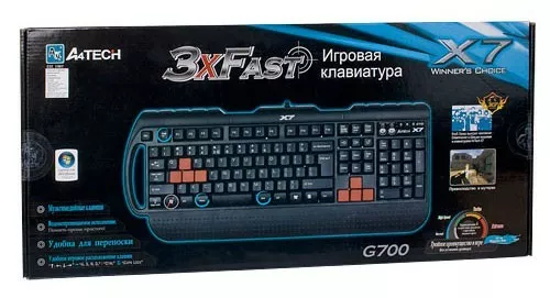 Клавиатура A4Tech X7-G700 PS/2 Black - фото 4