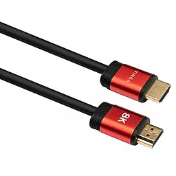 Видеокабель Vinga HDMI - HDMI 1.8м v2.1 8K Black/Red (VCPHDMIMM211.8) - миниатюра 2