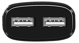 Сетевое зарядное устройство Hoco С12 Charger 2USB + micro USB Cable Black - миниатюра 3