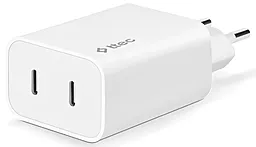 Мережевий зарядний пристрій Ttec SmartCharger Duo 40w PD USB-C home charger white (2SCS27B)