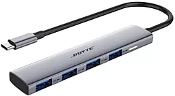 USB Type-C хаб FrimeCom Boyye UC-403A 4-in-1 gray
