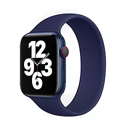 Сменный ремешок COTEetCI W58 Liquid Silicone Midnight Blue для умных часов Apple Watch 42mm/44mm/45mm/49mm (WH5301-MB-150)