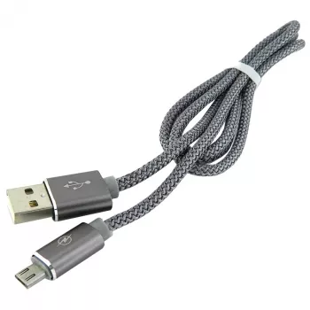 Кабель Walker C740 USB-A - micro USB 12w 2.4a 1м cable Gray - фото 1
