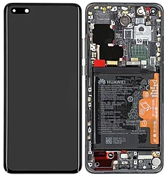 Дисплей Huawei P40 Pro (ELS-NX9, ELS-N04, ELS-AN00, ELS-TN00) з тачскріном і рамкою, оригінал, Black