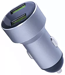 Автомобильное зарядное устройство Veron H-604A 2.4a 2xUSB-A car charger grey - фото Автомобильное зарядное устройство Veron H-604A 2.4a 2xUSB-A car charger grey