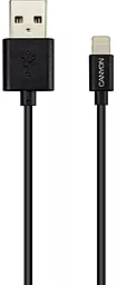 Кабель USB Canyon Lightning Cable Black (CNS-MFICAB01B)