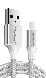 USB Кабель Ugreen US288 Nickel Plating Aluminum Braid 3A 1.5M USB Type-C Cable White