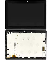 Дисплей для планшету Lenovo IdeaPad MiiX 320 (жовтий шлейф) + Touchscreen with frame Black - фото Дисплей для планшету Lenovo IdeaPad MiiX 320 (жовтий шлейф) + Touchscreen with frame Black