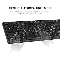 Клавіатура OfficePro SK166 Black - мініатюра 7