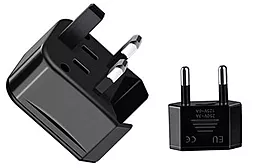 Мережевий перехідник Universal Converter Charger EU US UK AU Plug Black (AC1) Hoco - мініатюра 3
