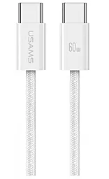 Кабель Usams U86 USB Type-C - Type-C 60w 3a 1.2м PD cable White (US-SJ656) - фото Кабель Usams U86 USB Type-C - Type-C 60w 3a 1.2м PD cable White (US-SJ656)