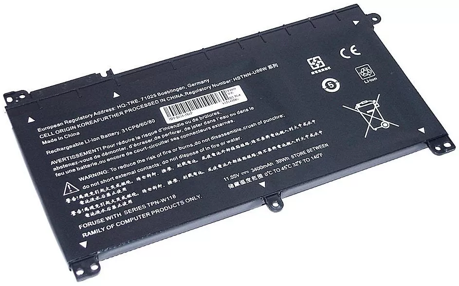 Аккумулятор для ноутбука HP Pavilion X360 / 11.55V 3400mAh / BI03-3S1P - фото 1