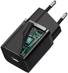Сетевое зарядное устройство с быстрой зарядкой Baseus Super Si 30w PD USB-C home charger black (CCSUP-J01) - миниатюра 2