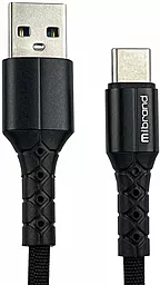 Кабель Mibrand MI-32 Nylon USB-A - Type-C 10w 1м cable Black - фото Кабель Mibrand MI-32 Nylon USB-A - Type-C 10w 1м cable Black