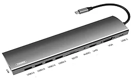 Мультипортовый USB Type-C хаб Remax RU-U70 Hanmo Series 11in1 Docking Station Grey - миниатюра 3