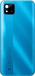 Задняя крышка корпуса Realme C11 2021 со стеклом камеры Cool Blue - фото Задняя крышка корпуса Realme C11 2021 со стеклом камеры Cool Blue