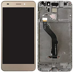 Дисплей Huawei GT3, Honor 5C, Honor 7 Lite (NEM-UL10, NEM-TL00H, NEM-L21, NMO-L31, NMO-L22, NMO-L23, NMO-L01, NEM-L22, NEM-L51, NEM-AL10, NEM-TL00) с тачскрином и рамкой, оригинал, Gold