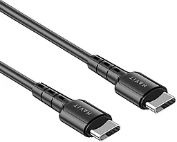 Кабель USB PD Havit HV-CB6235 60W 3A USB Type-C - Type-C Cable Black - миниатюра 2