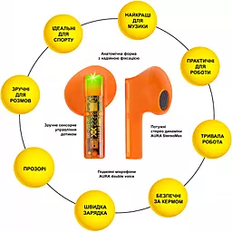 Навушники Aura Orange (TWSA6O) - мініатюра 6