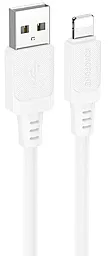 Кабель Borofone BX115 Lotto USB-A - Lightning 12w 2.4a 1м cable White - фото Кабель Borofone BX115 Lotto USB-A - Lightning 12w 2.4a 1м cable White