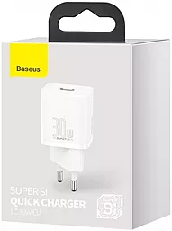 Сетевое зарядное устройство с поддержкой быстрой зарядки Baseus Super Si 30W USB-C Charger White (CCSUP-J02) - миниатюра 7