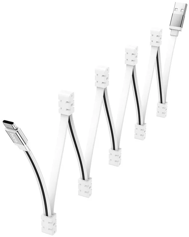 Кабель USB Hoco 103 Magnetic Absorption 15w 3a USB Type-C cable white - фото 3