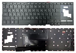 Клавиатура для ноутбука Asus ROG Zephyrus S GX701GV GX701GX черная без рамки Прямой Enter подсветка RGB UKR Original PRC (0KN1-661UA11) Black