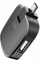 USB Type-C хаб Hoco USB-C -> 3xUSB-A HB11 Black - миниатюра 2