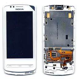Дисплей Nokia 700 + Touchscreen with frame (original) White