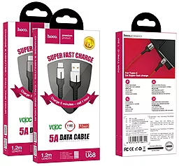 Кабель Hoco U68 Gusto USB-A - Type-C 25w 5a 1.2м cable Red - мініатюра 6 Кабель Hoco U68 Gusto USB-A - Type-C 25w 5a 1.2м cable Red - мініатюра 6