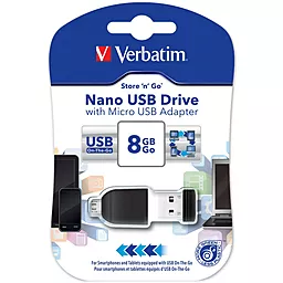 Флешка Verbatim OTG USB 2.0 8Gb (49820) - миниатюра 6