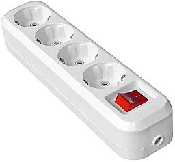 Колодка для удлинителя Voltronic EC-4S/G 4 розетки 16A с выключателем White - фото Колодка для удлинителя Voltronic EC-4S/G 4 розетки 16A с выключателем White