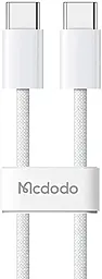 Кабель McDodo USB Type-C - Type-C 60w 3a 1м PD cable White (CA-5690) - фото Кабель McDodo USB Type-C - Type-C 60w 3a 1м PD cable White (CA-5690)