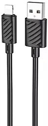 Кабель Hoco X88 Gratified USB-A - Lightning 12w 2.4a 2м cable Black - фото Кабель Hoco X88 Gratified USB-A - Lightning 12w 2.4a 2м cable Black