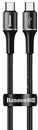 USB PD Кабель Baseus 60W 20V 3А USB Type-C - Type-C Cable Black (CATGH-J01)