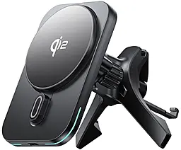 Держатель магнитный, с беспроводной зарядкой WIWU CH-323 Qi2.0 MAGO Magsafe Wireless Car Charger Black - фото Держатель магнитный, с беспроводной зарядкой WIWU CH-323 Qi2.0 MAGO Magsafe Wireless Car Charger Black