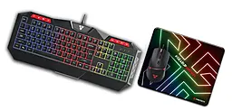 Комплект (клавиатура+мышка+коврик) Fantech P31 Black - фото Комплект (клавиатура+мышка+коврик) Fantech P31 Black