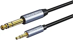 Аудио кабель Cabletime Jack 6.35mm - mini Jack 3.5mm M/M cable 3 м black (CA915279) - фото Аудио кабель Cabletime Jack 6.35mm - mini Jack 3.5mm M/M cable 3 м black (CA915279)