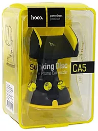 Автотримач Hoco Silicon Sucker Holder Black / Yellow (CA5) - мініатюра 2