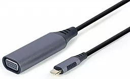 Видео переходник (адаптер) Cablexpert USB Type-C - VGA 1080p 60 hz 0.15m gray (A-USB3C-VGA-01)