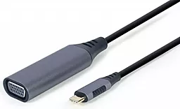 Видео переходник (адаптер) USB Type-C - VGA 1080p 60 hz 0.15m gray (A-USB3C-VGA-01) Cablexpert - фото Видео переходник (адаптер) USB Type-C - VGA 1080p 60 hz 0.15m gray (A-USB3C-VGA-01) Cablexpert