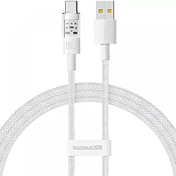 Кабель Baseus Gem USB-A - Type-C 100w 6a 2м cable White (P10373002211-01) - фото Кабель Baseus Gem USB-A - Type-C 100w 6a 2м cable White (P10373002211-01)